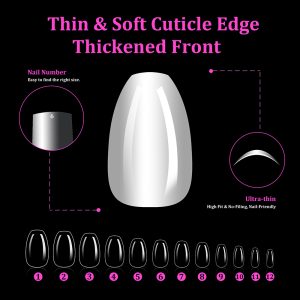 Senboma Custom Salon Nails with Brush-On Glue