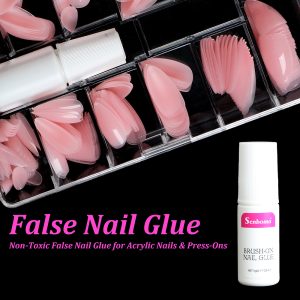 Senboma 240Pcs Custom Solid Color Acrylic Nail Tips